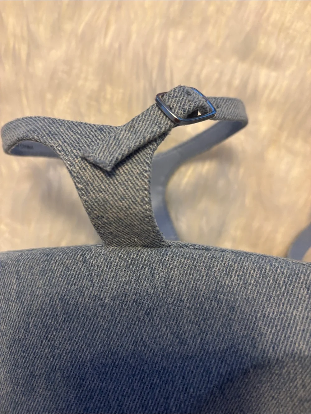 Steve Madden Crazy 30 Denim Platform Wedge Sandals Sz 11